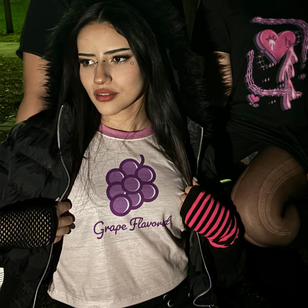 crop tee - grape flavored