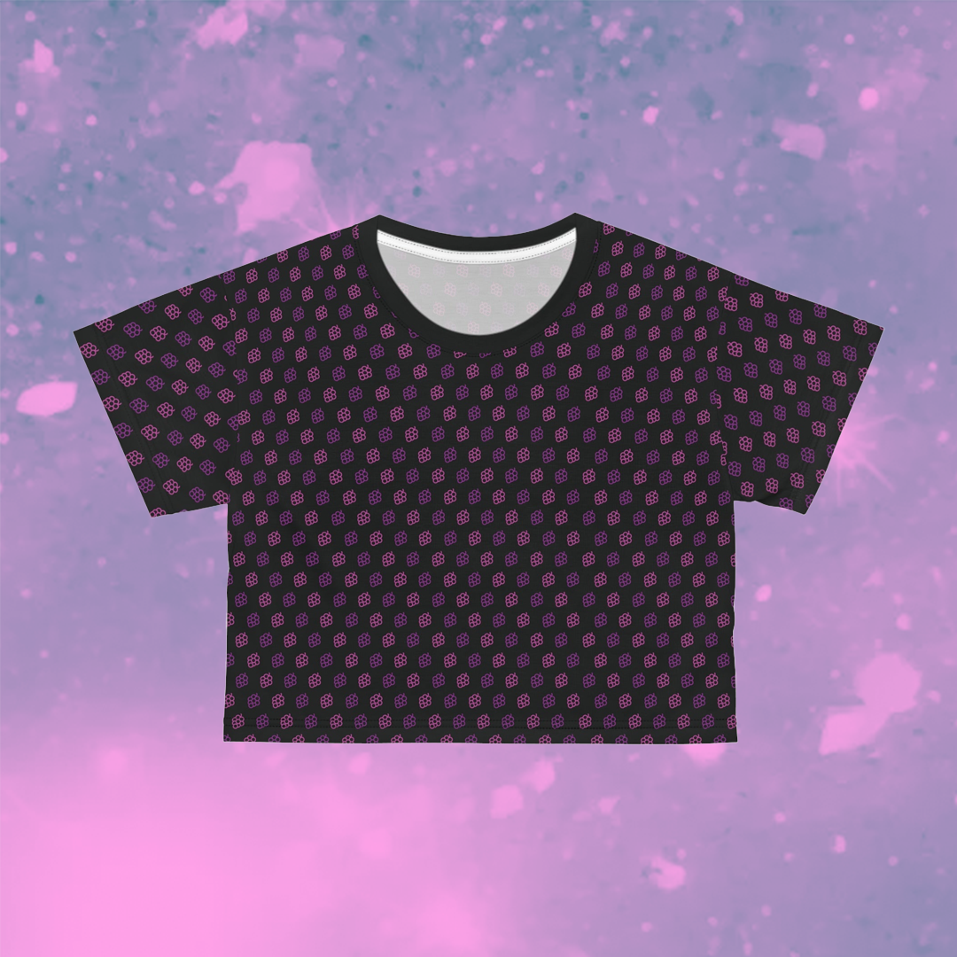 crop tee - tiled